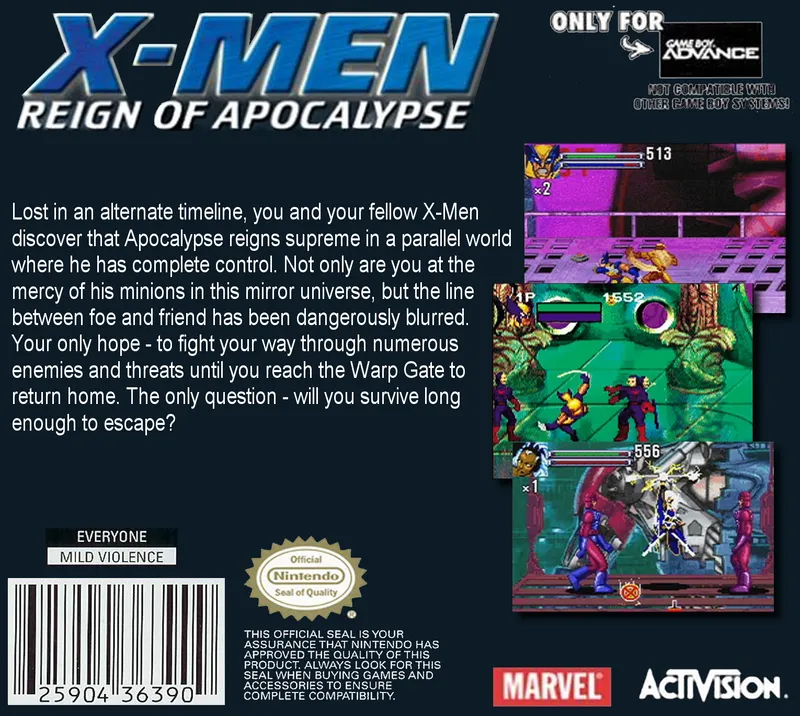 X-Men: Reign of Apocalypse box back