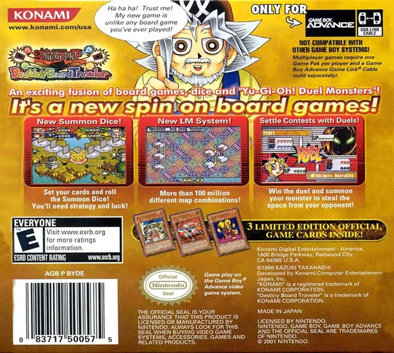 Yu-Gi-Oh! Destiny Board Traveler box back