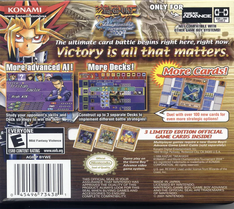 Yu-Gi-Oh! World Championship Tournament 2004 box back