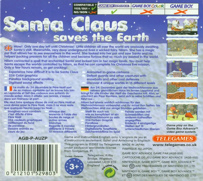 Santa Claus Saves The Earth box back