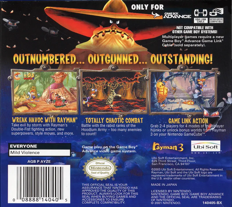 Rayman 3 box back