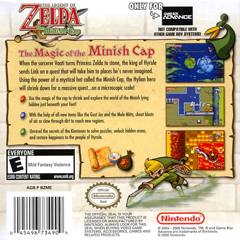 The Legend of Zelda: The Minish Cap box back