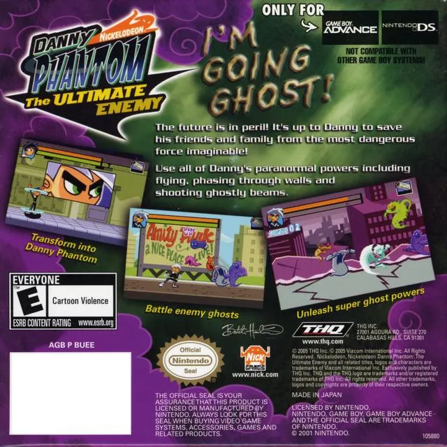 Danny Phantom: The Ultimate Enemy box back