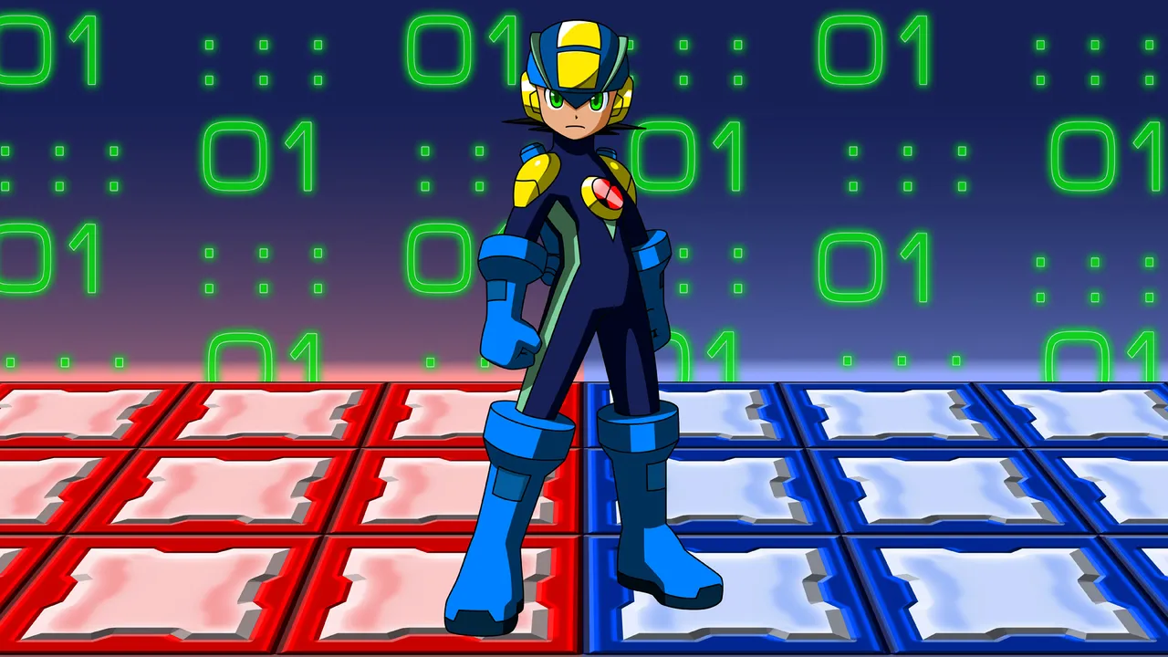 Backdrop artwork for Mega Man Battle Network