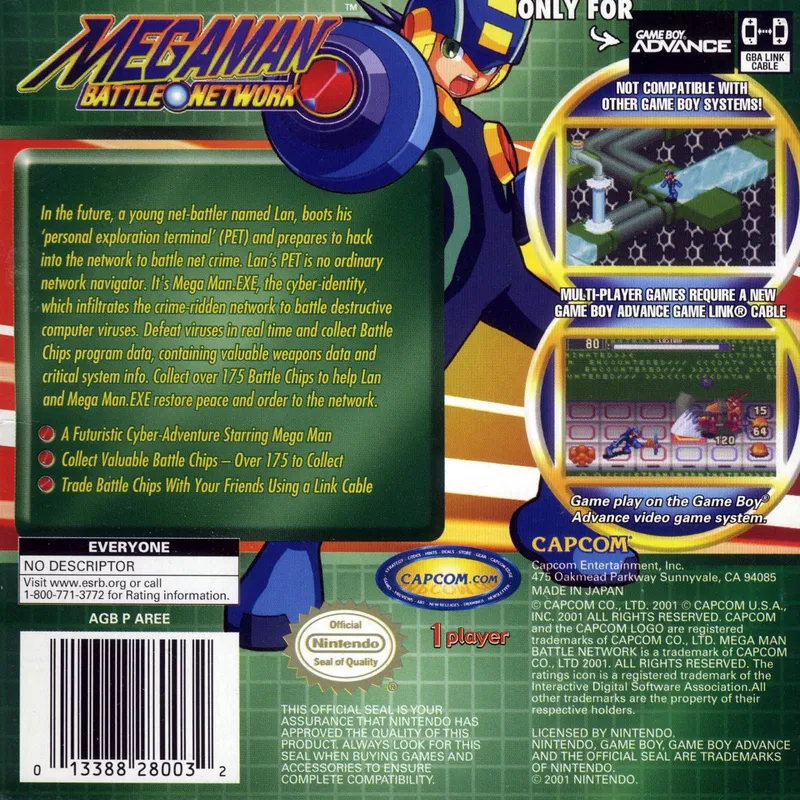 Mega Man Battle Network box back
