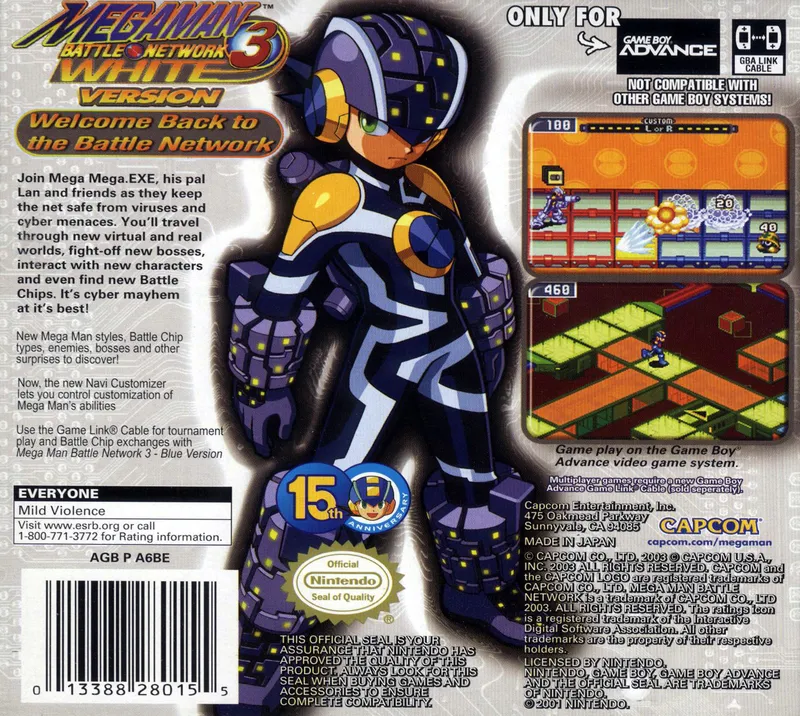 Mega Man Battle Network 3: White Version box back
