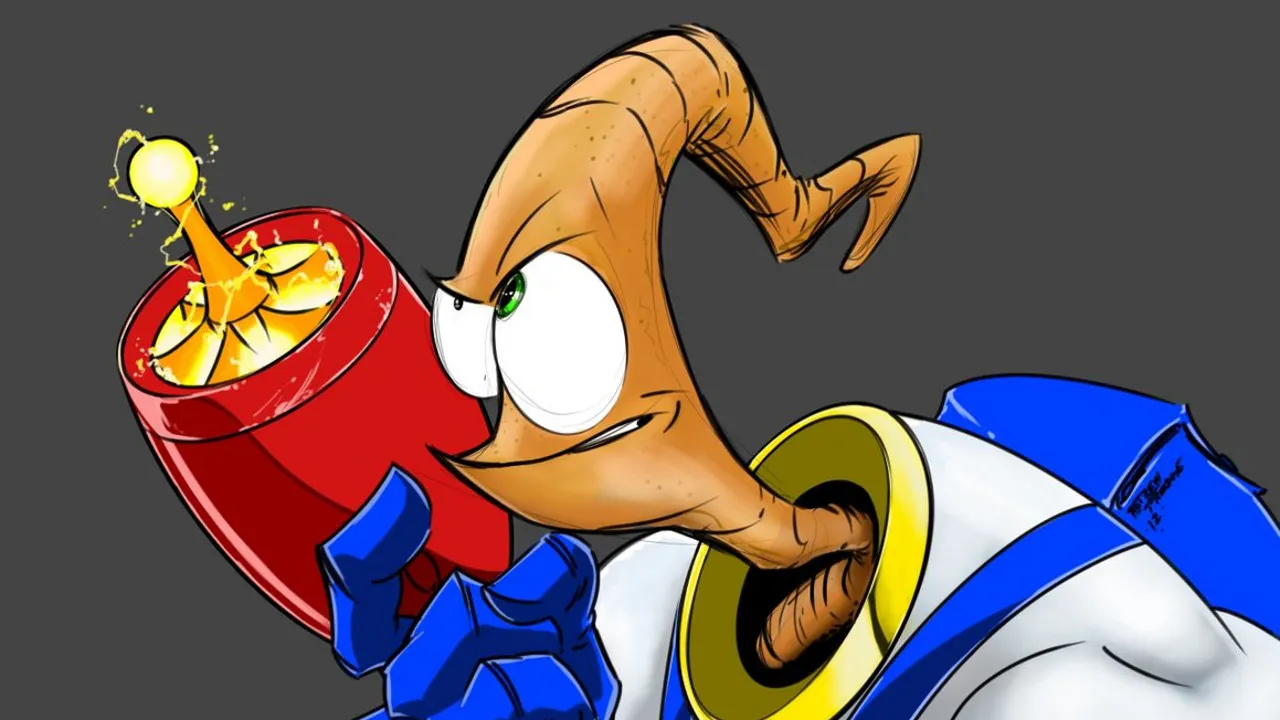 Backdrop artwork for Earthworm Jim 2