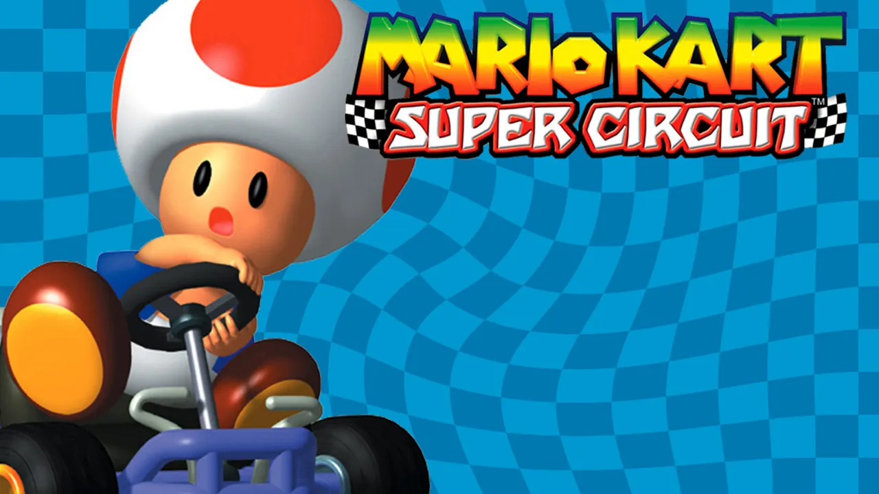 Backdrop artwork for Mario Kart: Super Circuit