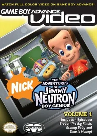 Game Boy Advance Video: The Adventures of Jimmy Neutron Boy Genius: Volume 1 cover art for Nintendo Game Boy Advance