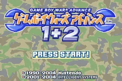 Game Boy Wars Advance 1+2 title screen