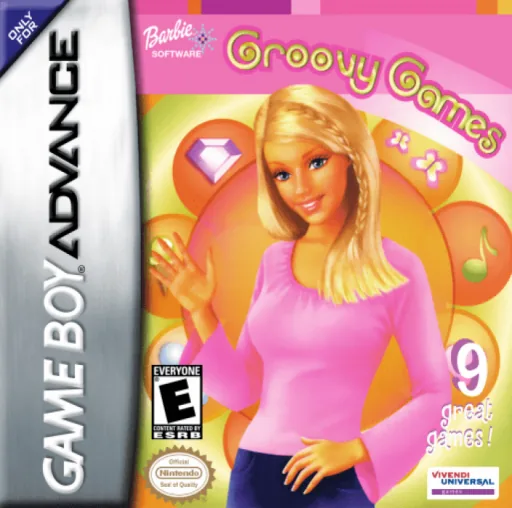 Backdrop artwork for Barbie Software - Groovy Games