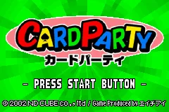 Card Party title screen