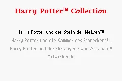 Harry Potter Collection title screen