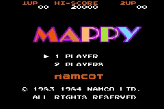 Famicom Mini 08 - Mappy title screen