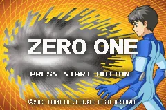 Zero One title screen