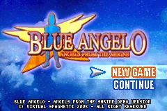 Blue Angelo - Angels from the Shrine title screen