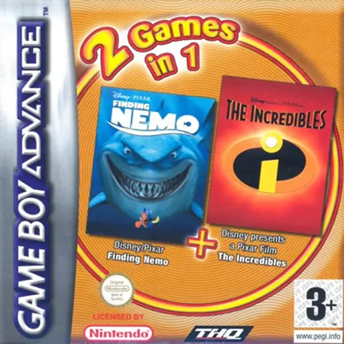 2 Games in 1 - Finding Nemo + The Incredibles box art