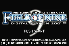 Field of Nine - Digital Edition 2001 title screen