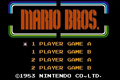 Famicom Mini 11 - Mario Bros. title screen