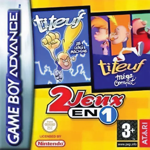 2 Jeux en 1 - Titeuf - Ze Gag Machine + Titeuf - Mega Compet cover art for Nintendo Game Boy Advance