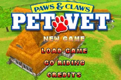 Paws & Claws - Pet Vet title screen