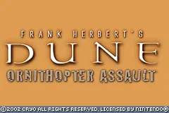 Frank Herbert's Dune - Ornithopter Assault title screen