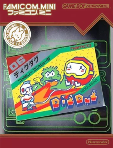Backdrop artwork for Famicom Mini 16 - Dig Dug
