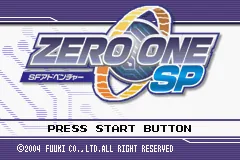 Zero One SP title screen