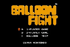Famicom Mini 13 - Balloon Fight title screen