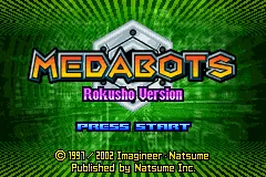 Medabots - Rokusho title screen