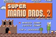 Famicom Mini 21 - Super Mario Bros. 2 title screen