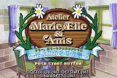 Marie, Elie & Anis no Atelier - Soyokaze kara no Dengon title screen