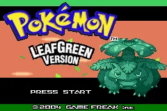 Pokemon - LeafGreen Version title screen