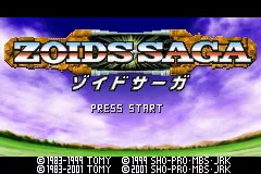 Zoids Saga title screen