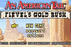 American Tail, An - Fievel's Gold Rush title screen