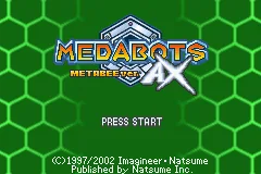 Medabots AX - Metabee Ver. title screen