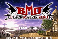 Black Matrix Zero title screen