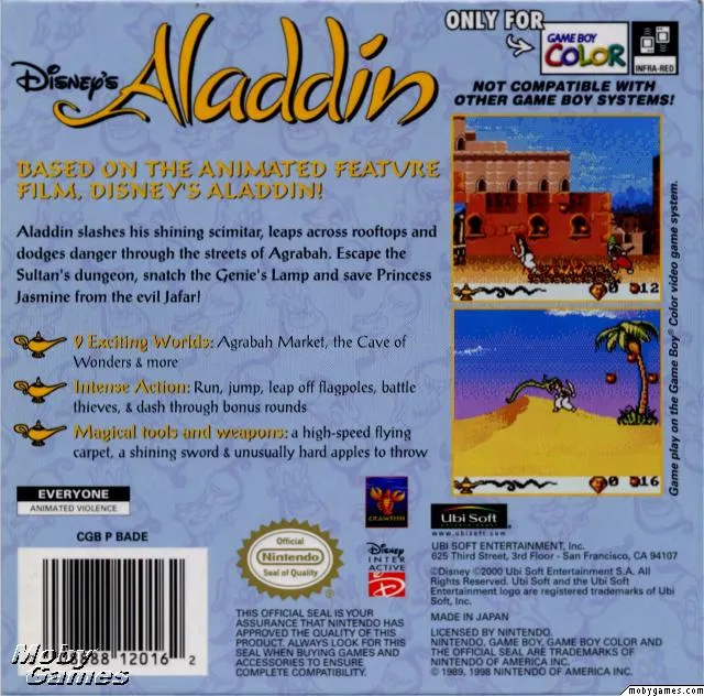 Aladdin box back