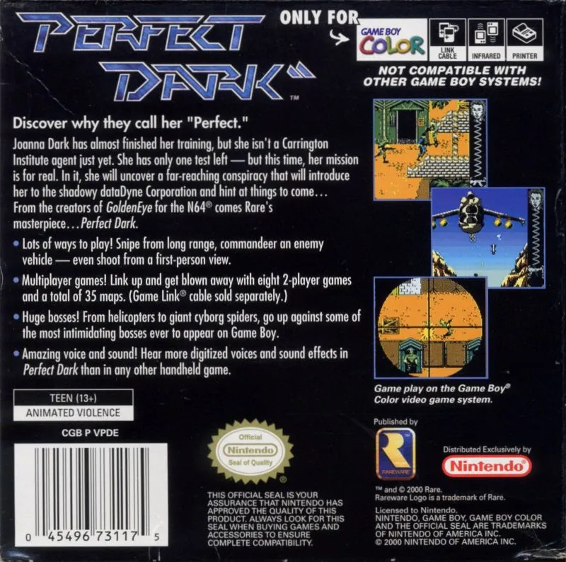 Perfect Dark box back