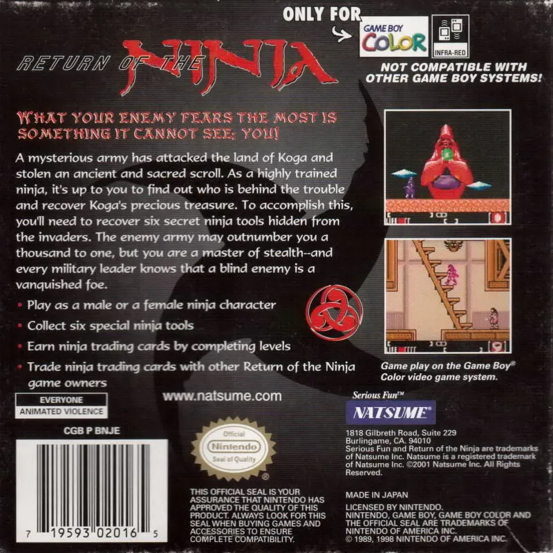 Return of the Ninja box back