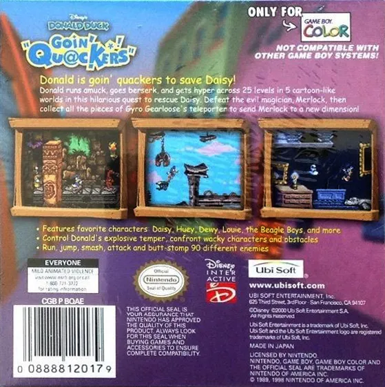 Donald Duck: Goin' Quackers box back