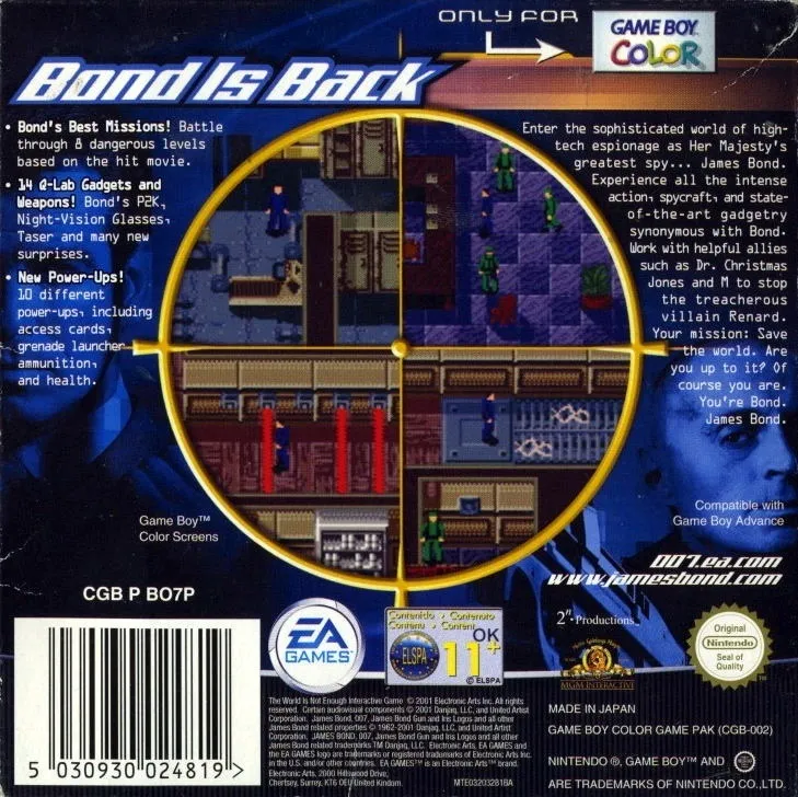 007: The World Is Not Enough box back
