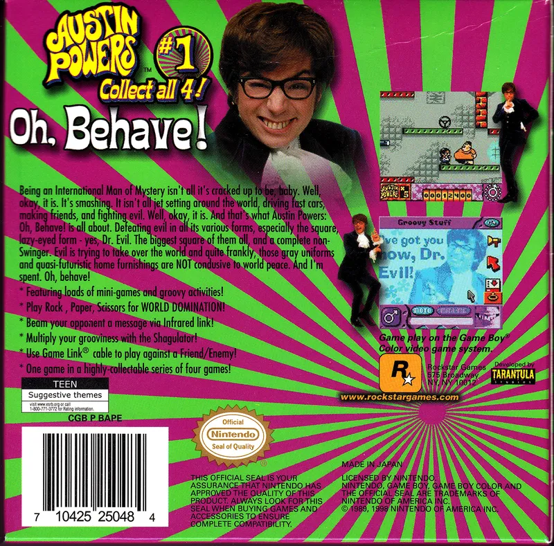 Austin Powers: Oh, Behave! box back