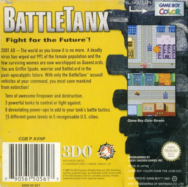 BattleTanx box back