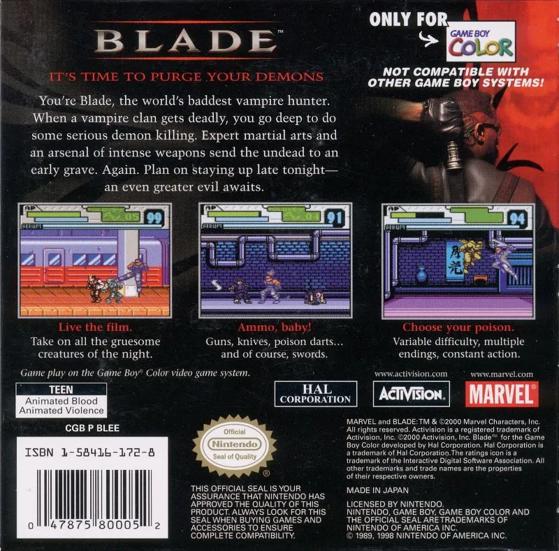 Blade box back