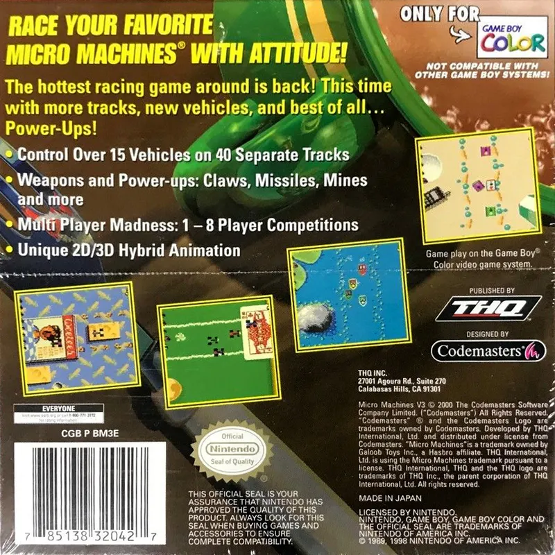 Micro Machines V3 box back