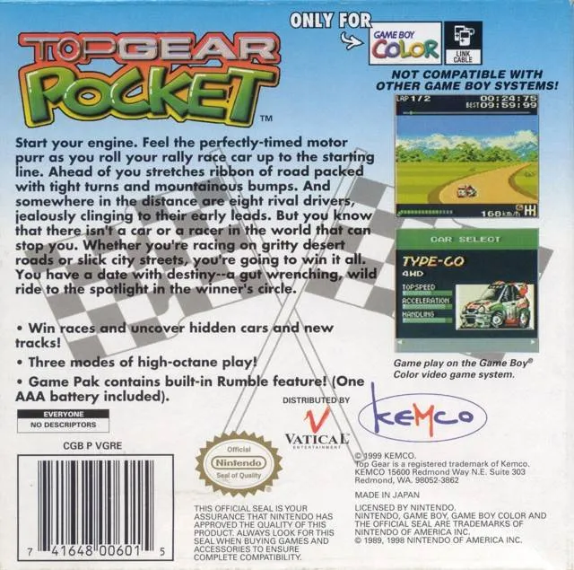 Top Gear Pocket box back