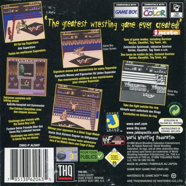 WWF Wrestlemania 2000 box back