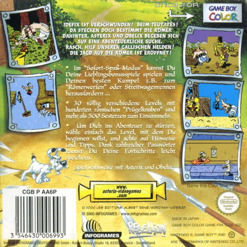 Astérix: Search for Dogmatix box back