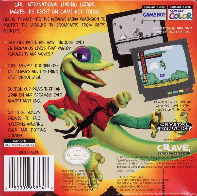 Gex: Enter the Gecko box back